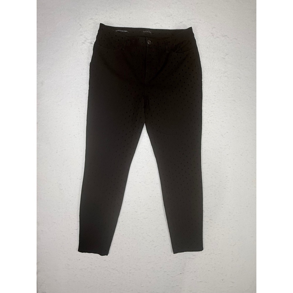 Talbots Soho 5-Pocket Jegging Black Polka Dot Skinny Pants Womens 8 High Rise